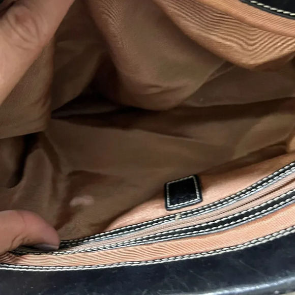 Tusk Womens Beige Black Shoulder Tote Bag Natural Woven Double Handle Large - Picture 9 of 14